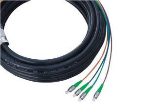 China Waterproof 4 Core Fiber Optic Pigtail For FTTH / MAN , SC APC Connector supplier
