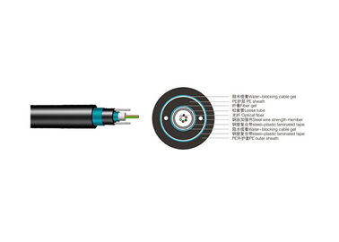 China GYXTW53 Central Tube Direct Burial Outdoor Fiber Optic Cable 2 to 24 Fiber Count supplier